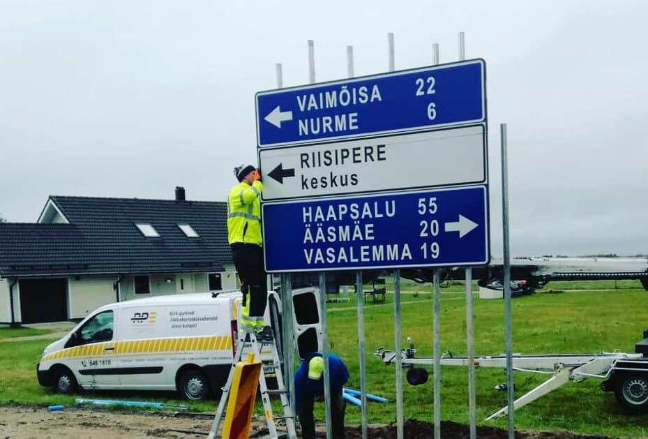 Information boards, signs and stickers