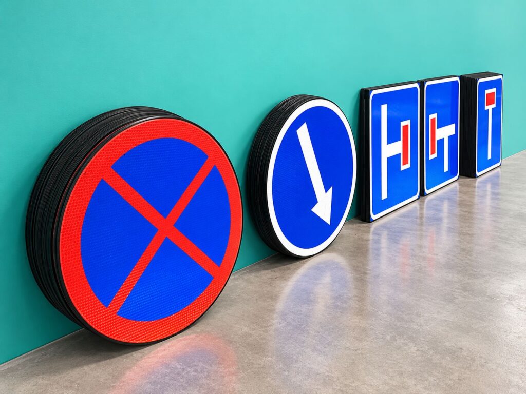 Signs from our own factory – Traffic signs and stands | RPE